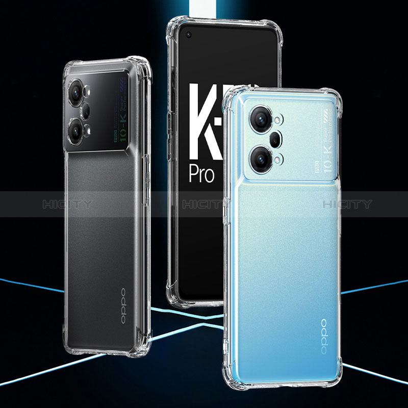 Funda Silicona Ultrafina Transparente T06 para Oppo K10 Pro 5G Claro