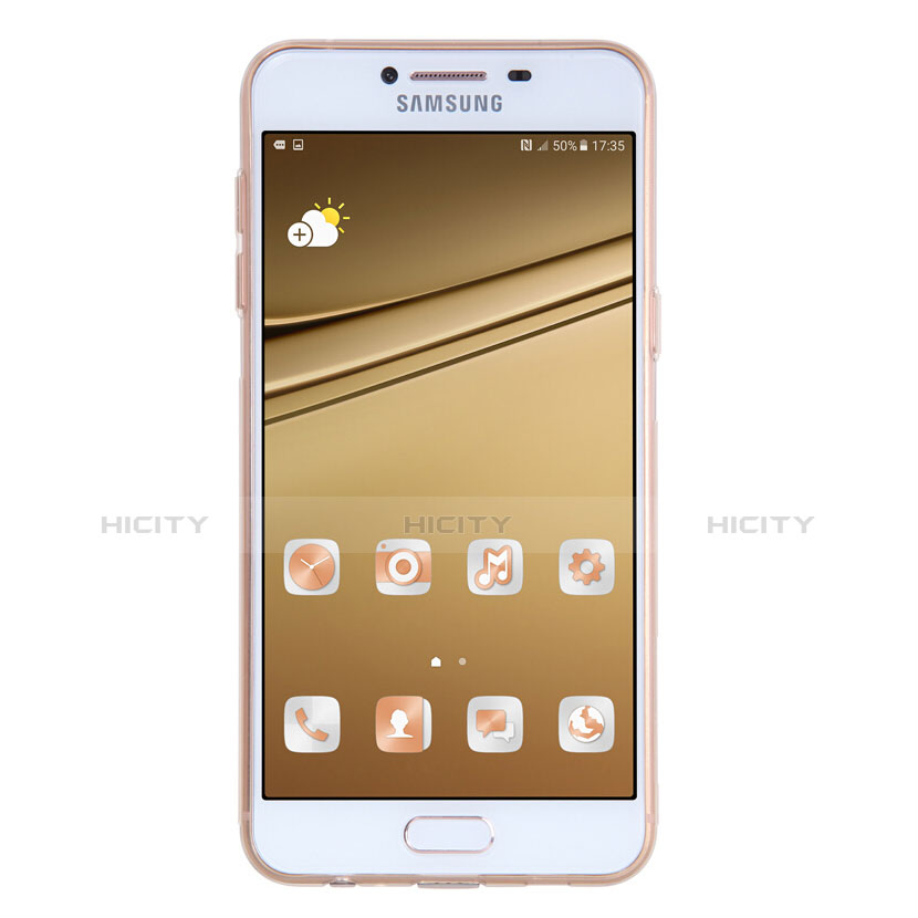 Funda Silicona Ultrafina Transparente T06 para Samsung Galaxy C5 SM-C5000 Oro