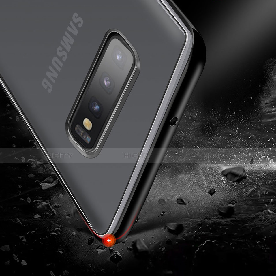 Funda Silicona Ultrafina Transparente T06 para Samsung Galaxy S10 Plus Negro