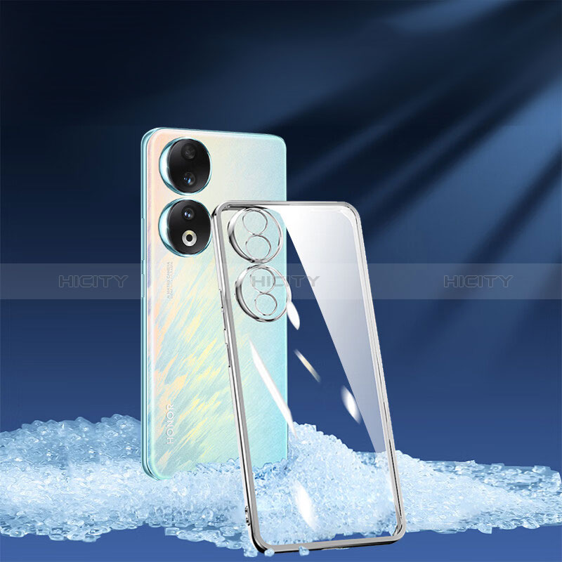 Funda Silicona Ultrafina Transparente T07 para Huawei Honor 90 Pro 5G Plata