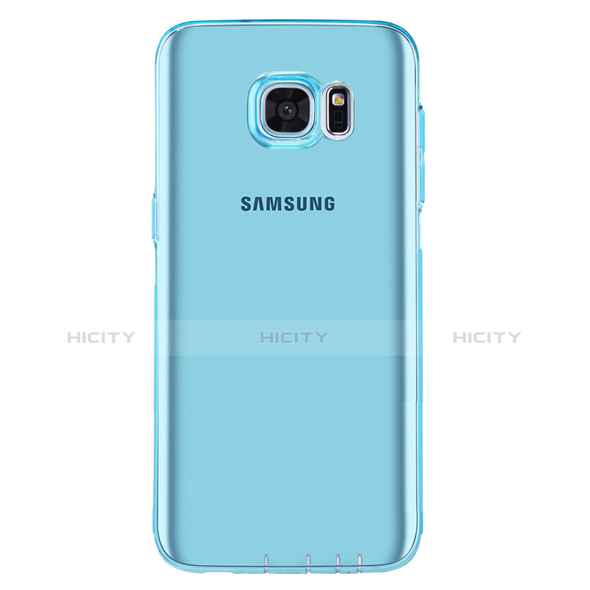 Funda Silicona Ultrafina Transparente T07 para Samsung Galaxy S7 Edge G935F Azul