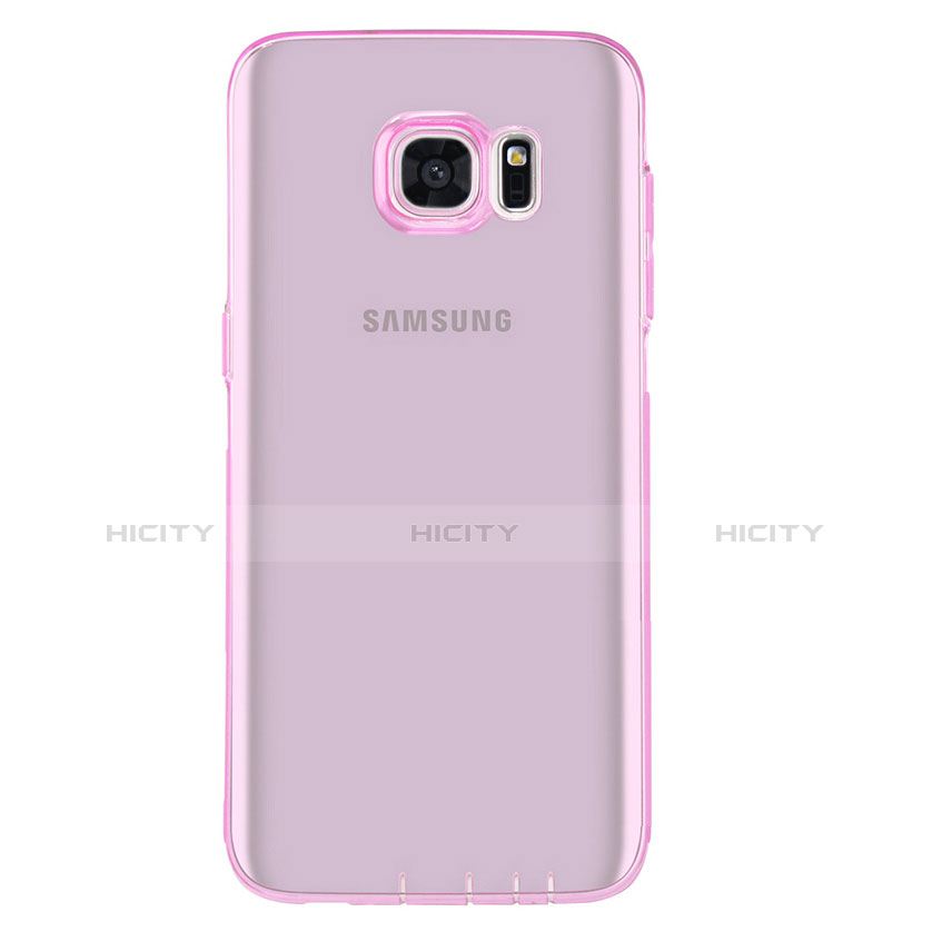 Funda Silicona Ultrafina Transparente T07 para Samsung Galaxy S7 Edge G935F Rosa