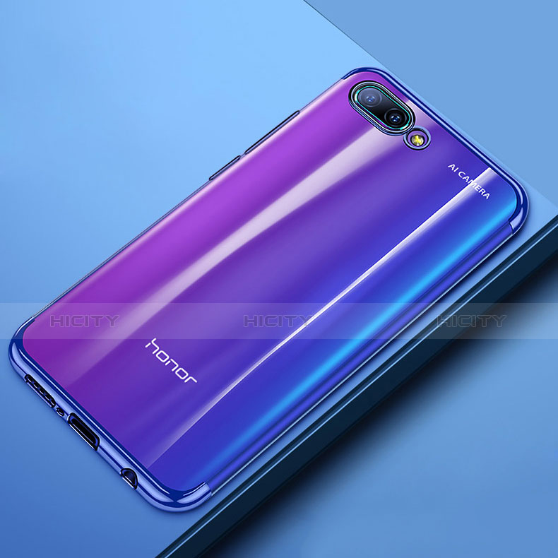 Funda Silicona Ultrafina Transparente T08 para Huawei Honor 10 Azul