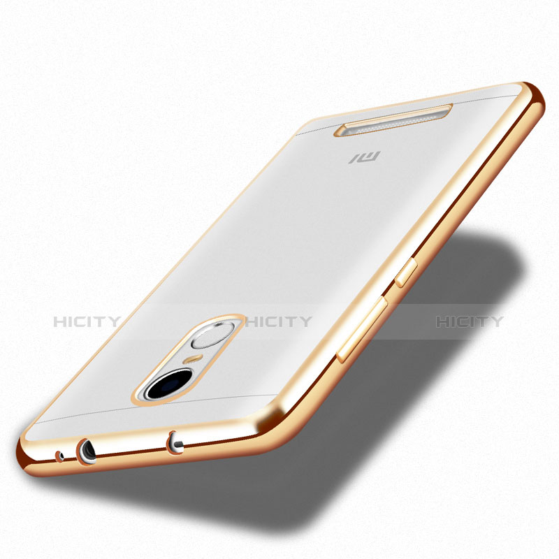 Funda Silicona Ultrafina Transparente T10 para Xiaomi Redmi Note 3 Oro