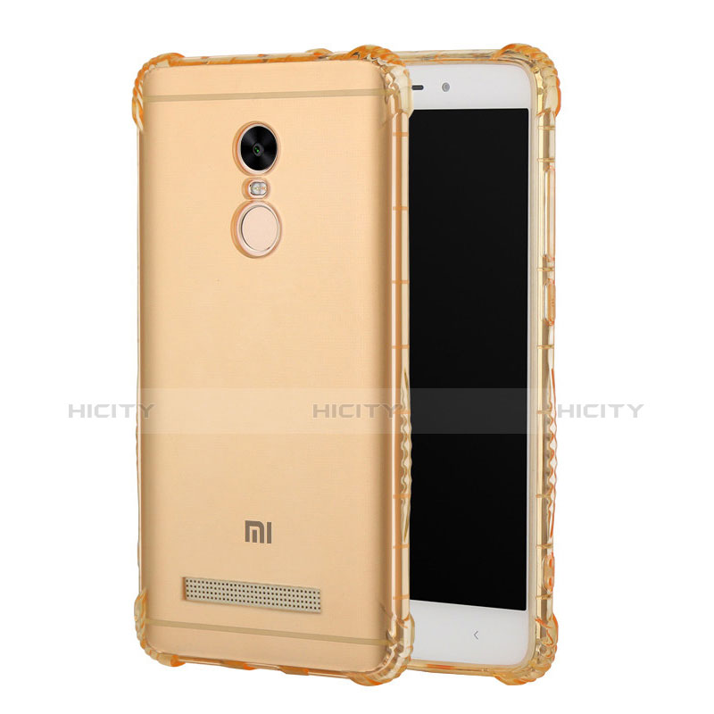 Funda Silicona Ultrafina Transparente T12 para Xiaomi Redmi Note 3 MediaTek Oro