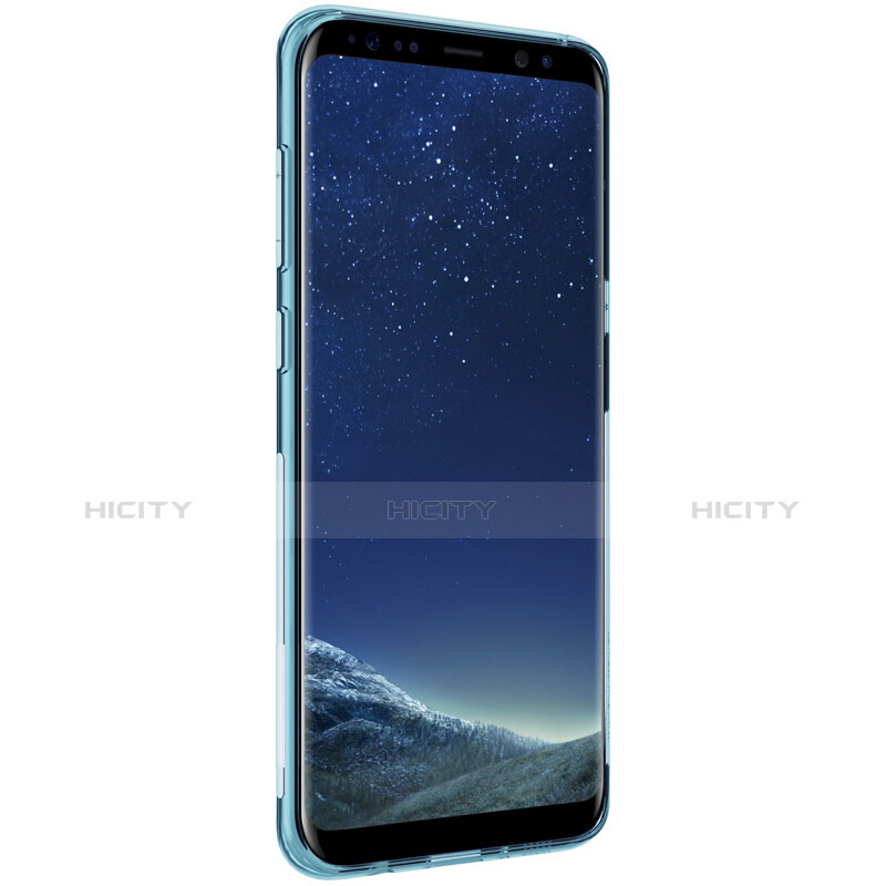 Funda Silicona Ultrafina Transparente T15 para Samsung Galaxy S8 Azul