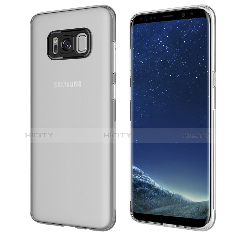 Funda Silicona Ultrafina Transparente T15 para Samsung Galaxy S8 Gris