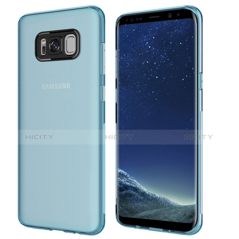 Funda Silicona Ultrafina Transparente T15 para Samsung Galaxy S8 Plus Azul