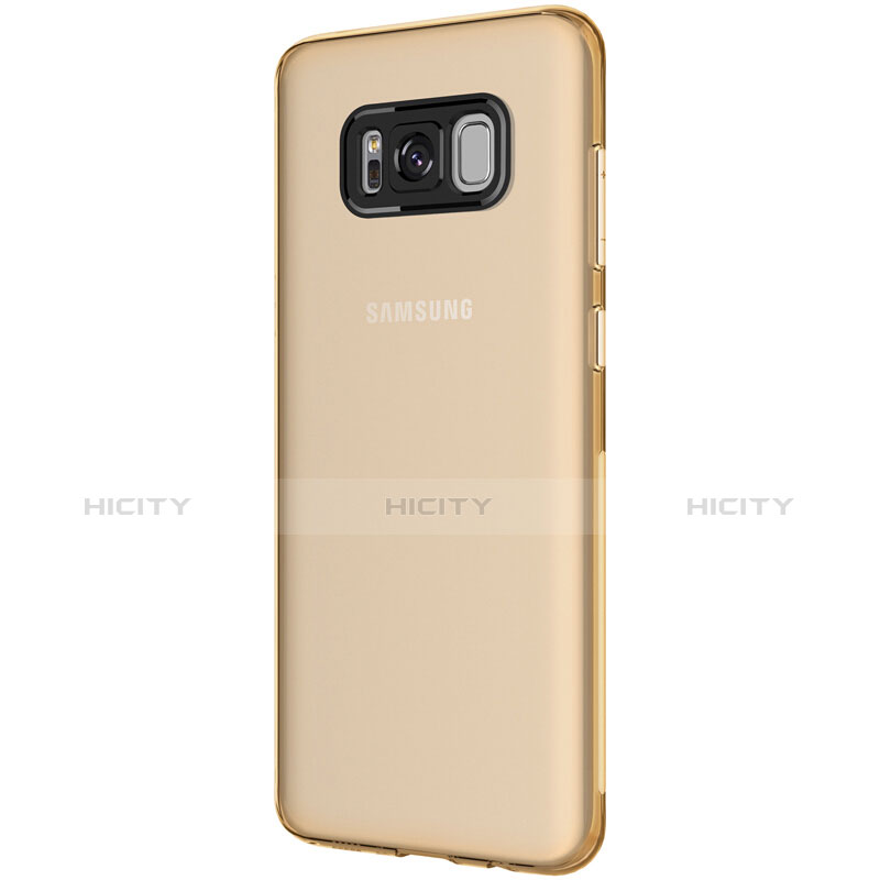 Funda Silicona Ultrafina Transparente T15 para Samsung Galaxy S8 Plus Oro