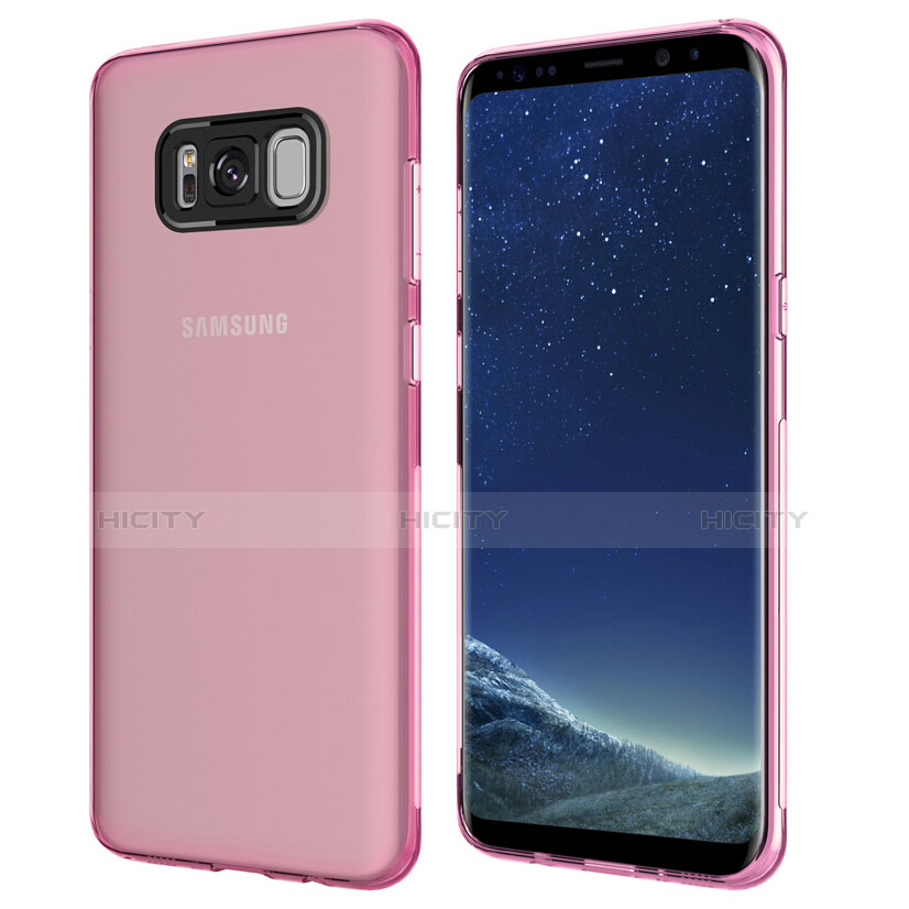 Funda Silicona Ultrafina Transparente T15 para Samsung Galaxy S8 Plus Rosa