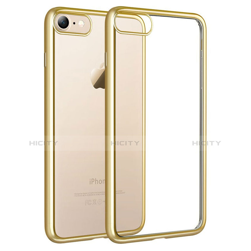 Funda Silicona Ultrafina Transparente T18 para Apple iPhone 7 Oro