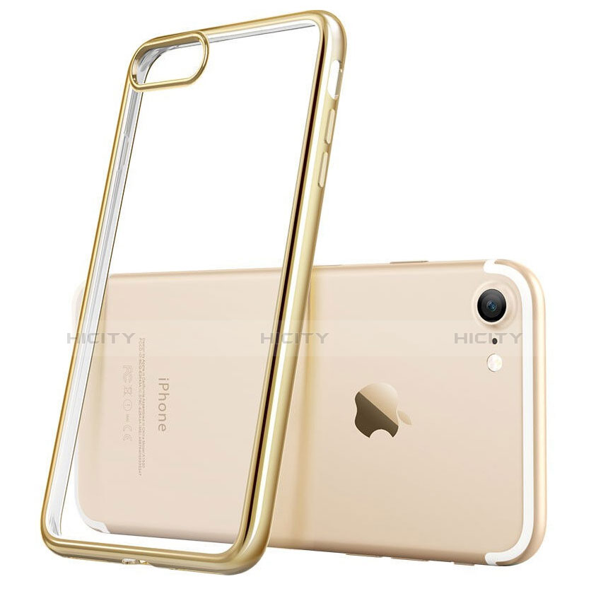 Funda Silicona Ultrafina Transparente T18 para Apple iPhone 7 Oro