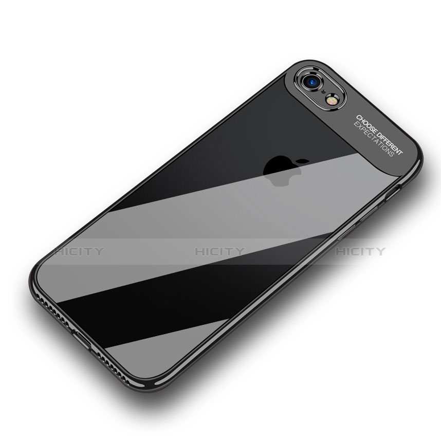 Funda Silicona Ultrafina Transparente T18 para Apple iPhone 8 Negro