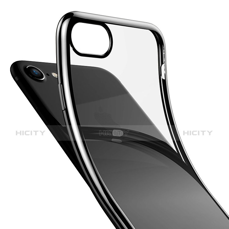 Funda Silicona Ultrafina Transparente T18 para Apple iPhone 8 Negro