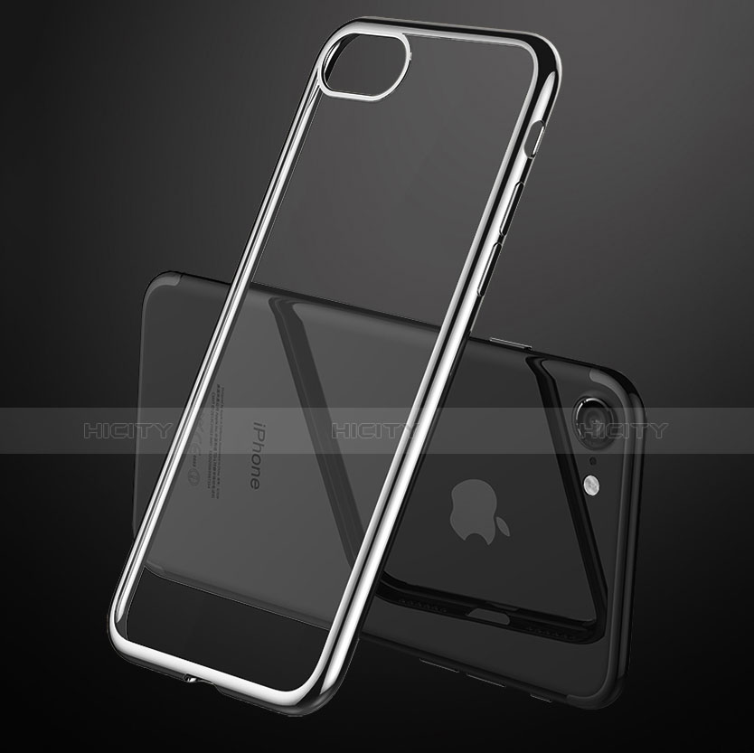 Funda Silicona Ultrafina Transparente T18 para Apple iPhone 8 Negro