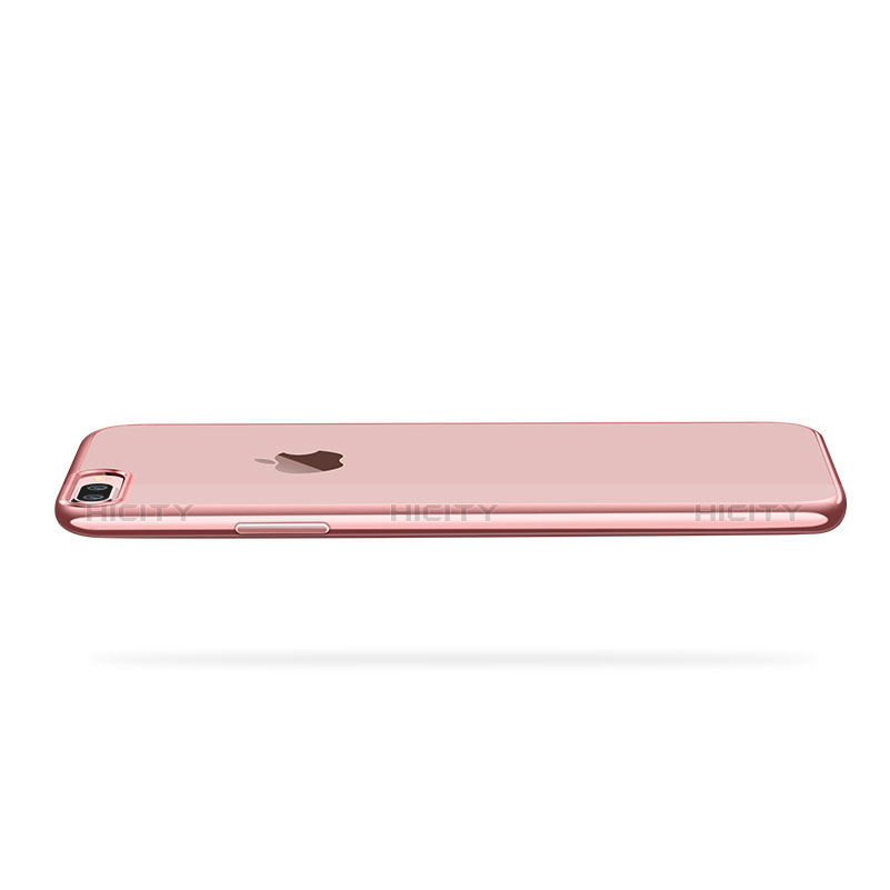 Funda Silicona Ultrafina Transparente T18 para Apple iPhone 8 Oro Rosa