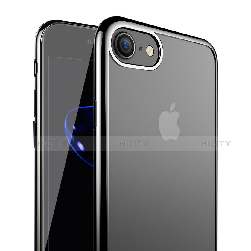 Funda Silicona Ultrafina Transparente T18 para Apple iPhone SE (2020) Negro