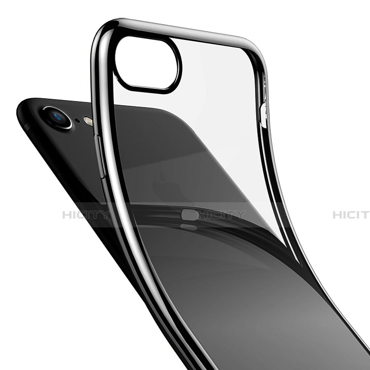 Funda Silicona Ultrafina Transparente T18 para Apple iPhone SE (2020) Negro