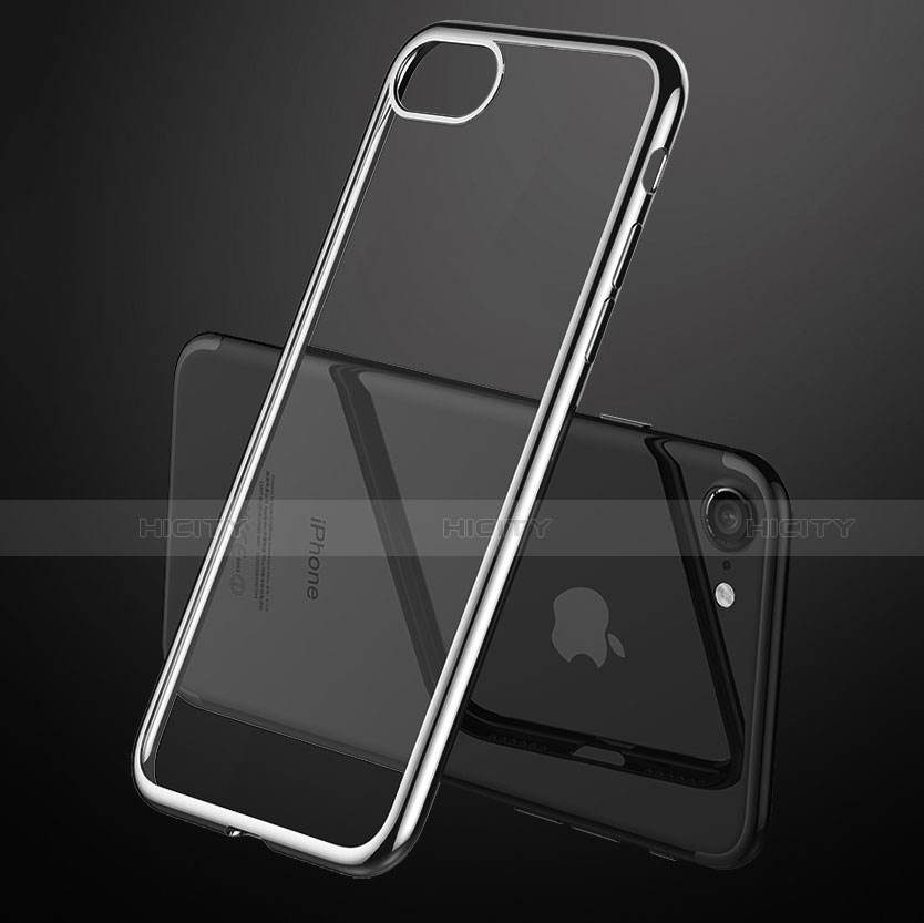 Funda Silicona Ultrafina Transparente T18 para Apple iPhone SE (2020) Negro