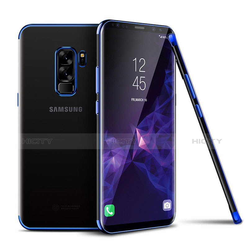 Funda Silicona Ultrafina Transparente T18 para Samsung Galaxy S9 Plus Azul