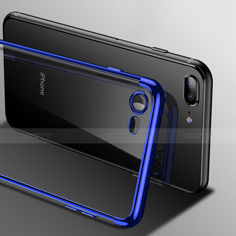 Funda Silicona Ultrafina Transparente T19 para Apple iPhone 7 Azul