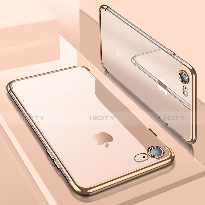 Funda Silicona Ultrafina Transparente T19 para Apple iPhone 8 Oro