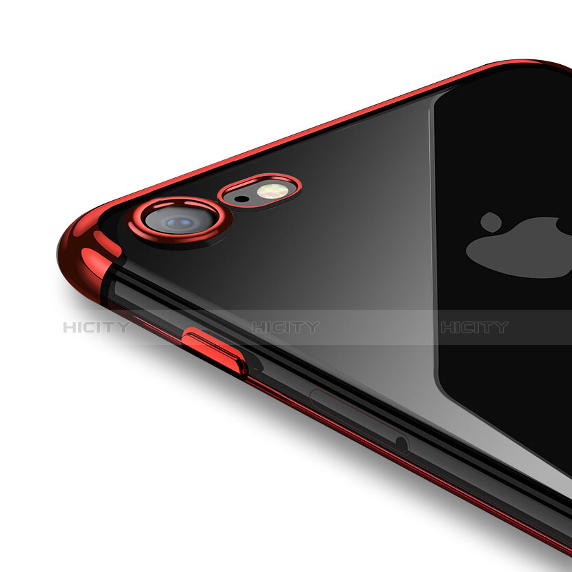 Funda Silicona Ultrafina Transparente T19 para Apple iPhone 8 Rojo