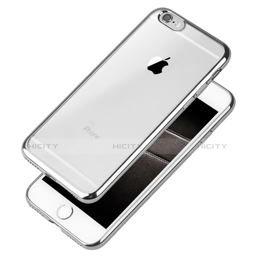 Funda Silicona Ultrafina Transparente T21 para Apple iPhone 7 Plata