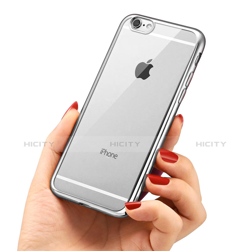 Funda Silicona Ultrafina Transparente T21 para Apple iPhone 7 Plata