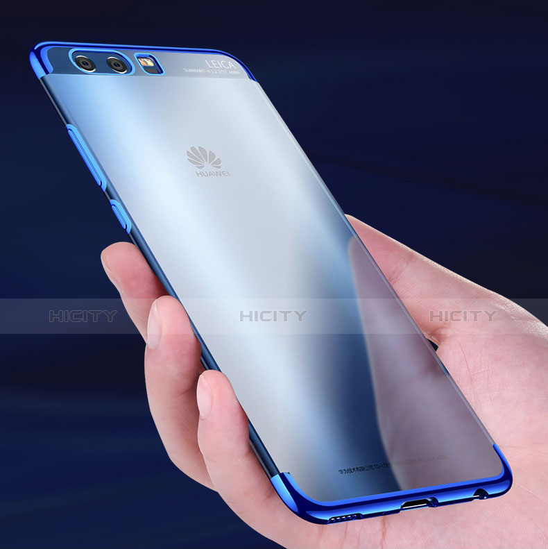 Funda Silicona Ultrafina Transparente U03 para Huawei P10 Plus Azul