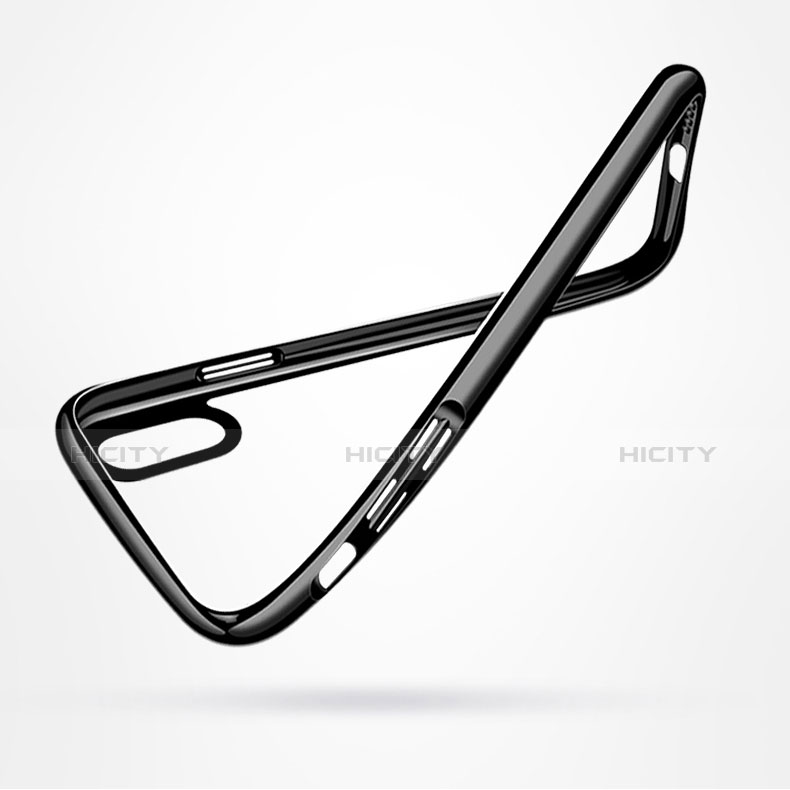 Funda Silicona Ultrafina Transparente V04 para Apple iPhone X Negro