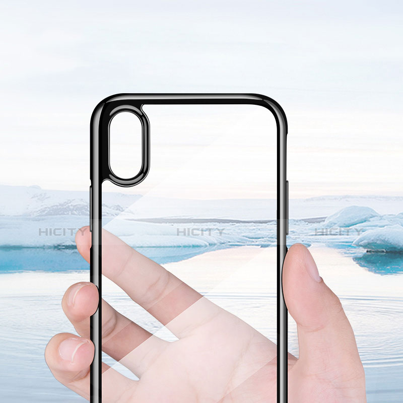 Funda Silicona Ultrafina Transparente V04 para Apple iPhone X Negro