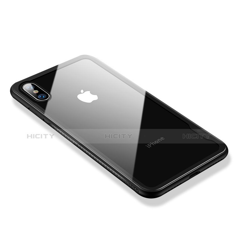 Funda Silicona Ultrafina Transparente V08 para Apple iPhone X Negro