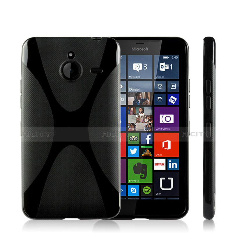 Funda Silicona X-Line para Microsoft Lumia 640 XL Lte Negro