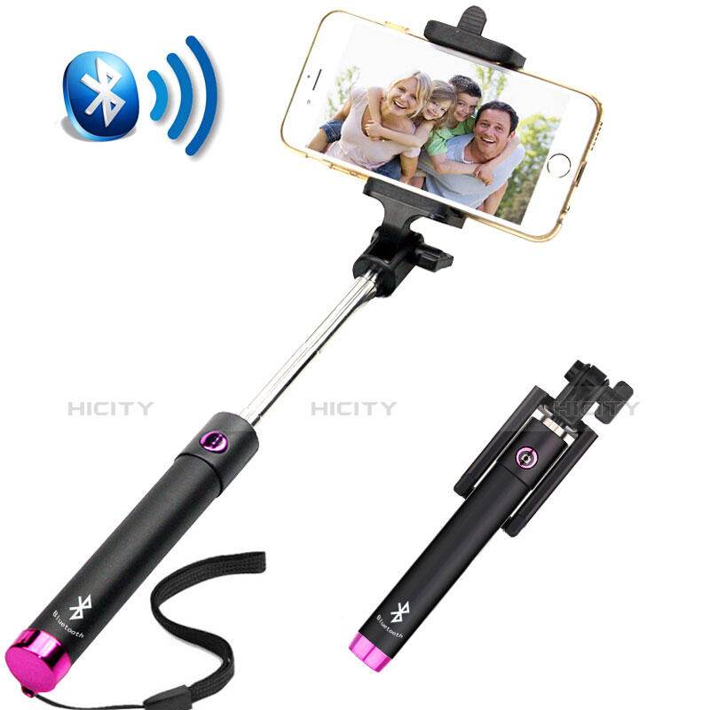 Palo Selfie Stick Bluetooth Disparador Remoto Extensible Universal S14 Morado