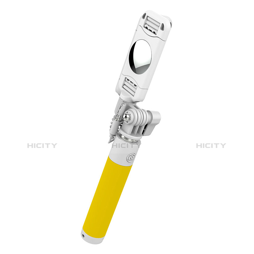 Palo Selfie Stick Extensible Conecta Mediante Cable Universal S02 Amarillo