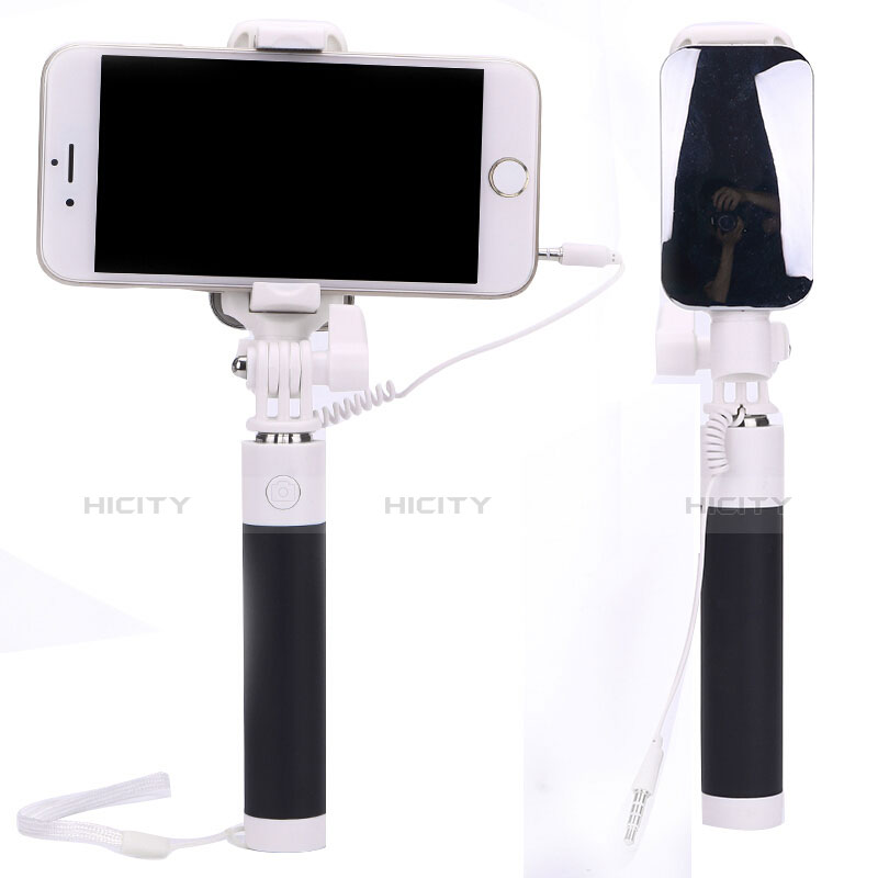 Palo Selfie Stick Extensible Conecta Mediante Cable Universal S04 Negro