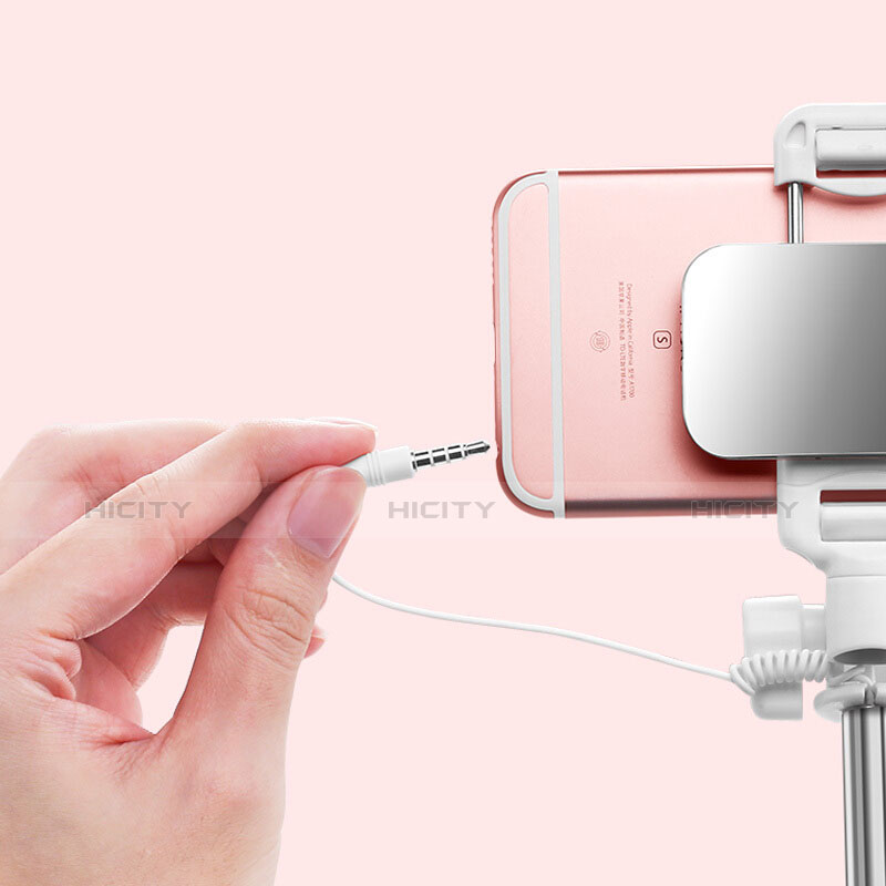 Palo Selfie Stick Extensible Conecta Mediante Cable Universal S05 Rosa