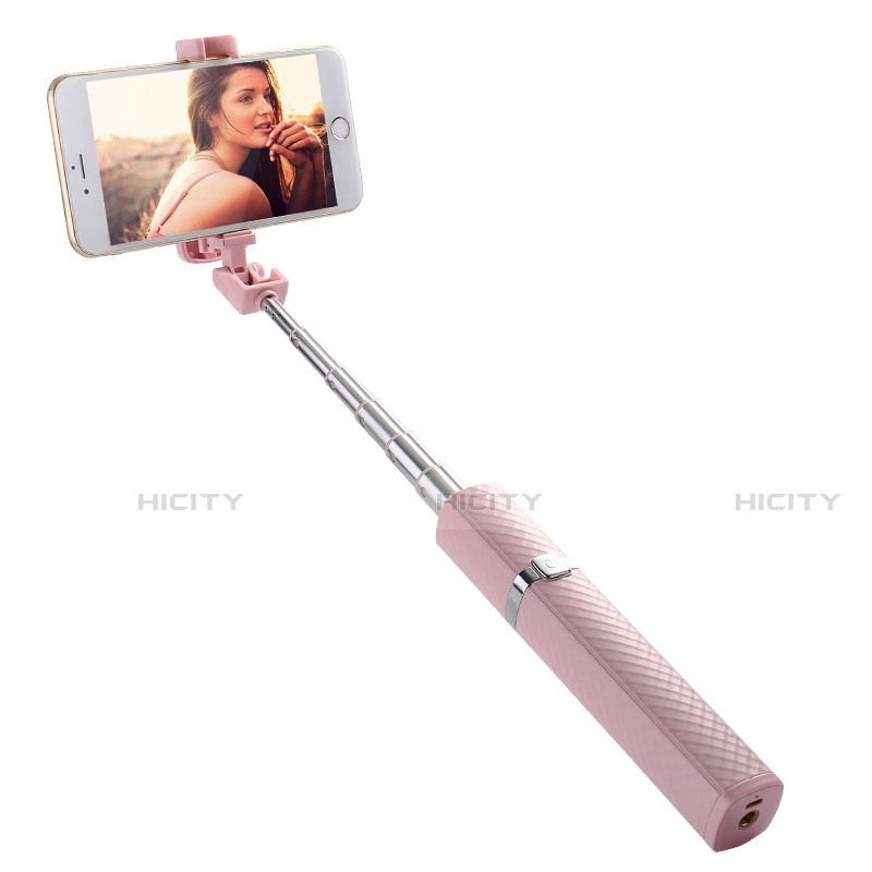 Palo Selfie Stick Tripode Bluetooth Disparador Remoto Extensible Universal T19 Rosa