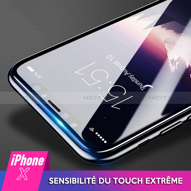 Protector de Pantalla Cristal Templado 3D para Apple iPhone Xs Negro