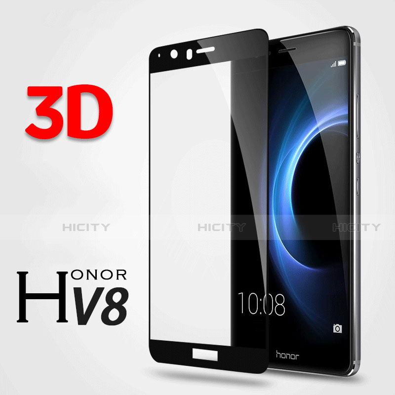 Protector de Pantalla Cristal Templado 3D para Huawei Honor V8 Negro