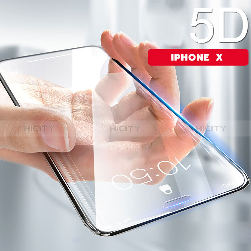 Protector de Pantalla Cristal Templado 5D para Apple iPhone X Claro