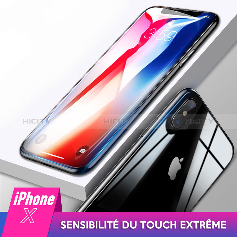 Protector de Pantalla Cristal Templado Frontal y Trasera para Apple iPhone X Claro