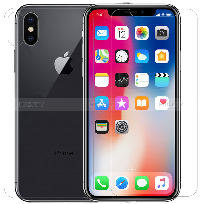 Protector de Pantalla Cristal Templado Frontal y Trasera T02 para Apple iPhone Xs Claro