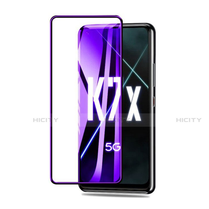 Protector de Pantalla Cristal Templado Integral Anti luz azul para Oppo K7x 5G Negro