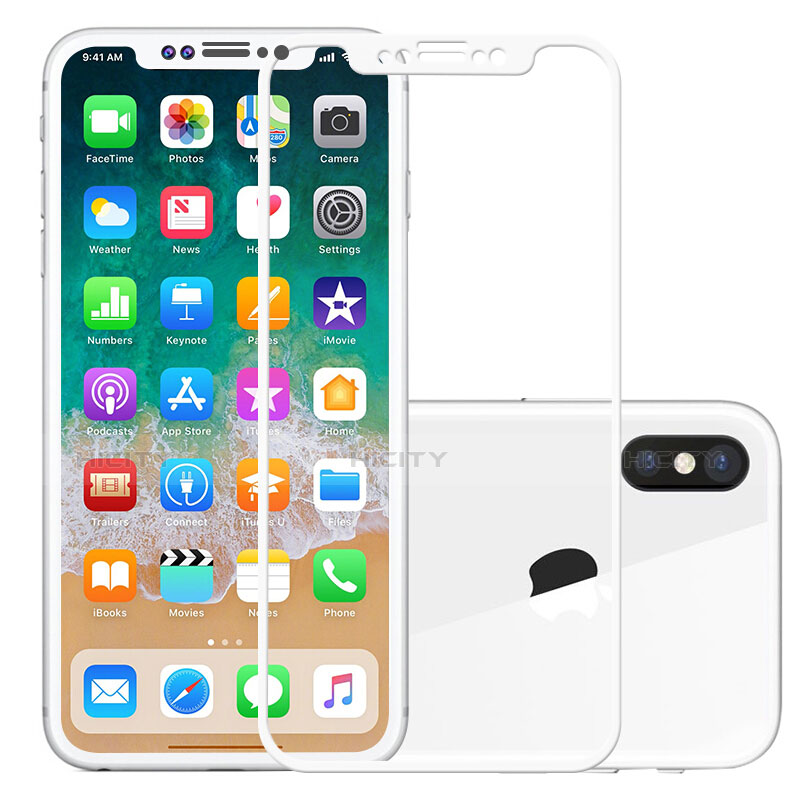 Protector de Pantalla Cristal Templado Integral F02 para Apple iPhone Xs Blanco