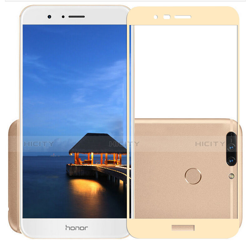 Protector de Pantalla Cristal Templado Integral F02 para Huawei Honor 8 Pro Oro