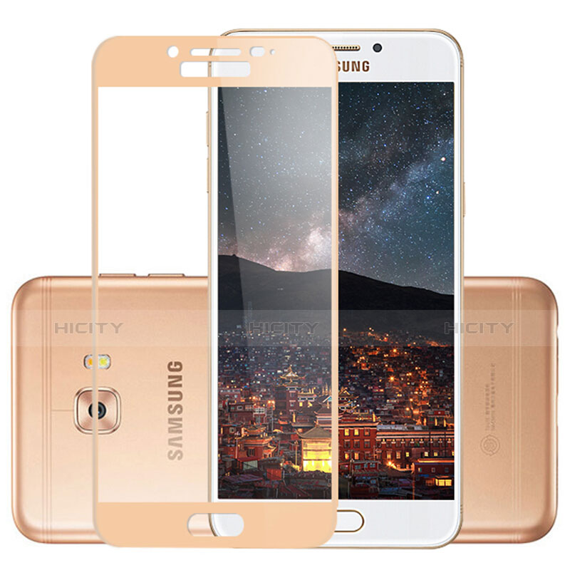 Protector de Pantalla Cristal Templado Integral F02 para Samsung Galaxy C5 Pro C5010 Oro