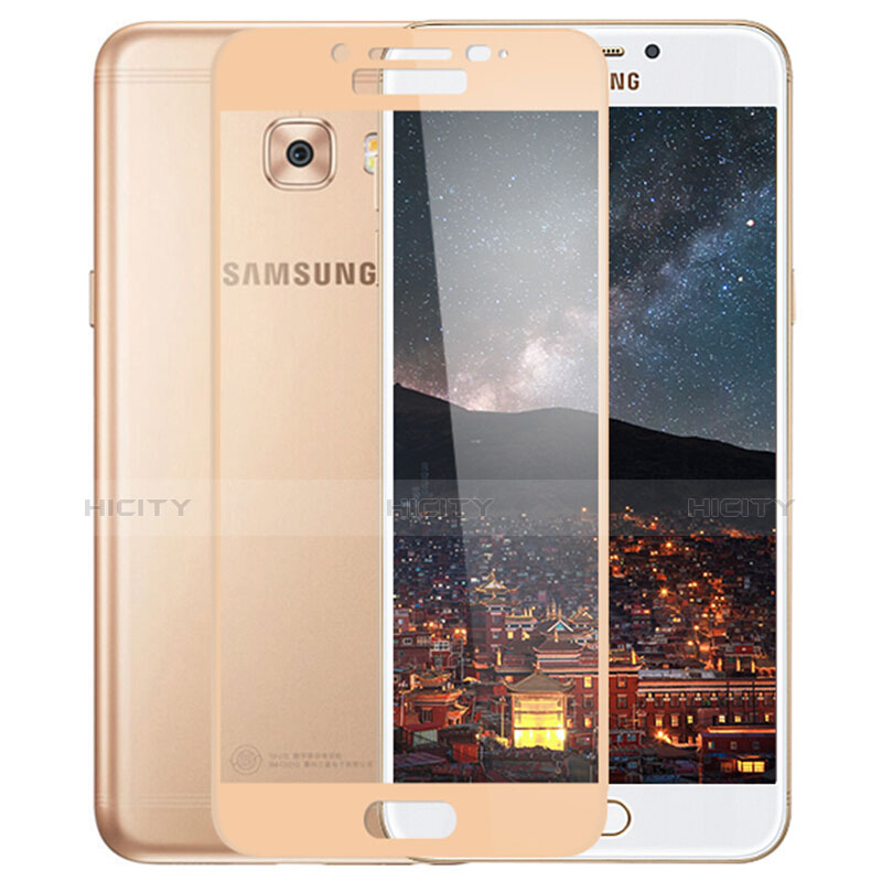 Protector de Pantalla Cristal Templado Integral F02 para Samsung Galaxy C5 Pro C5010 Oro