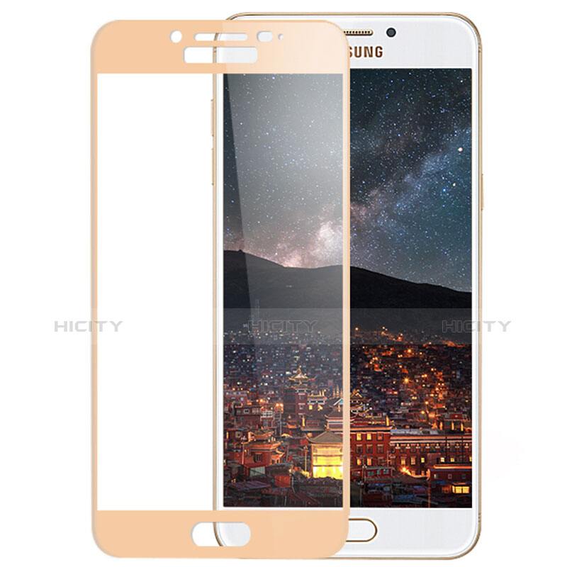 Protector de Pantalla Cristal Templado Integral F02 para Samsung Galaxy C5 Pro C5010 Oro